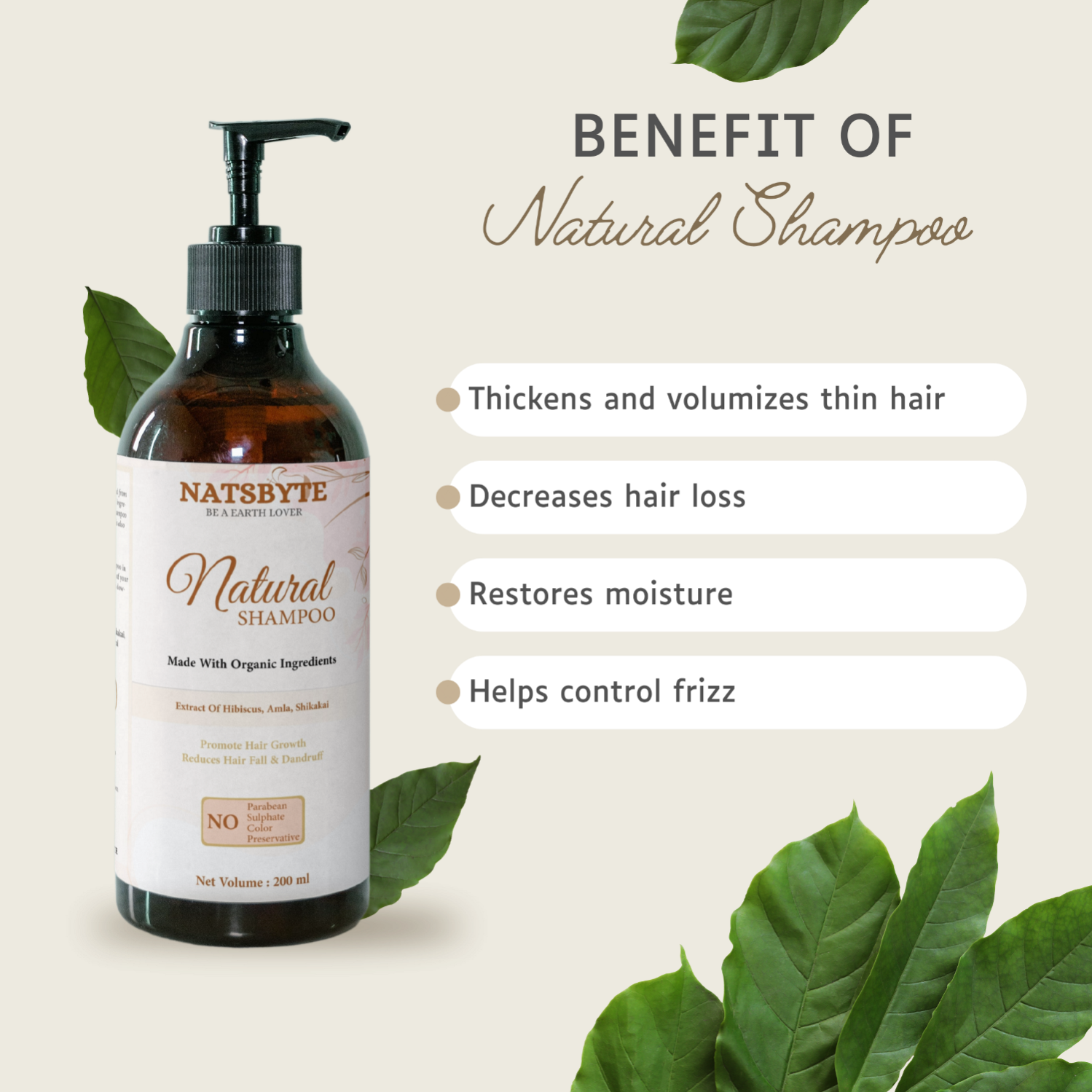 Anti-Hair Loss Shampoo | NATULIQUE Certified Organic